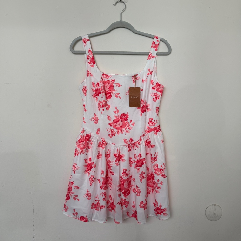 Rihoas Floral Pink and White Kids Dress